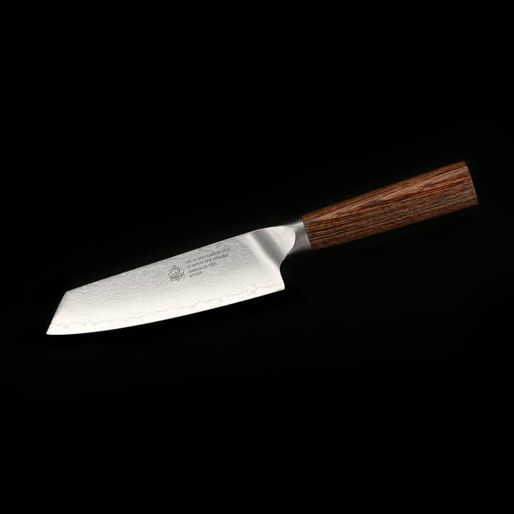 PUMA IP 5,5" Santoku, aço VG-10 Damast, cabo de madeira Pakka por atacado de Ed Mahony