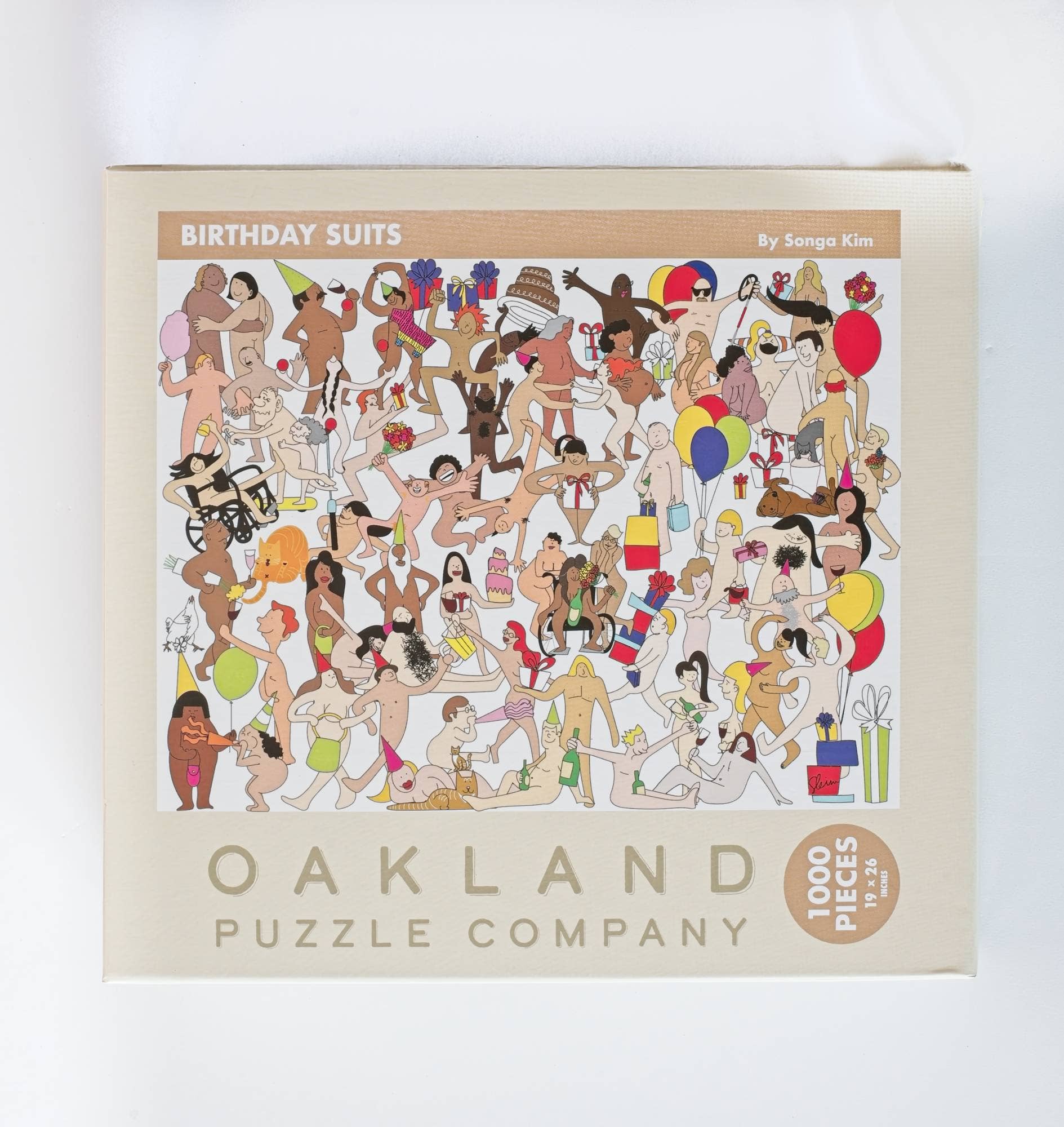 Oakland Puzzle Company – wholesale Puzzle – Adult – Birthday Suits by Songa Kim-1000 Piece Jigsaw Puzzle1