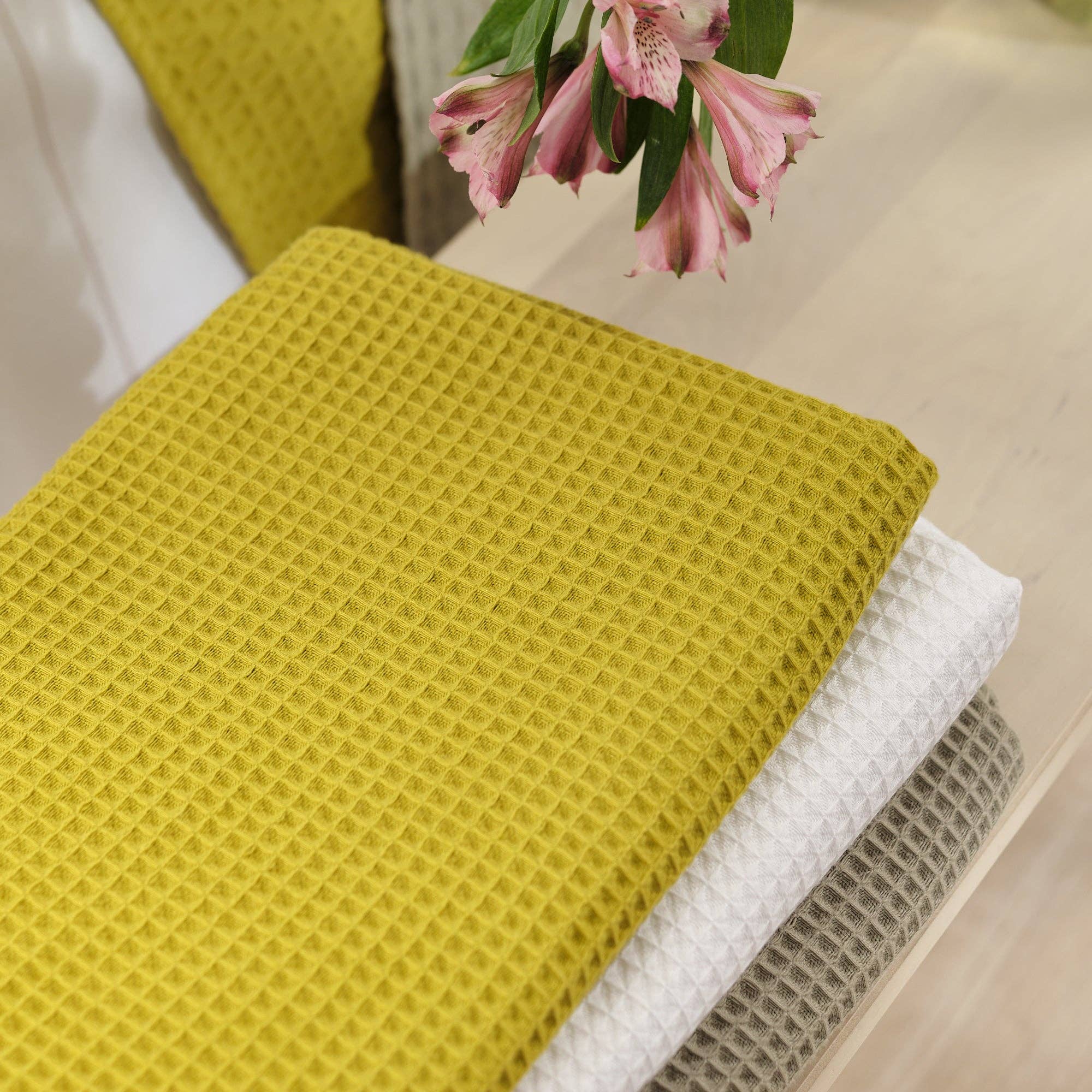 SG HOGAR - Wholesale Bath Towel - Waffle Towel 100% Cotton Pistachio Green4