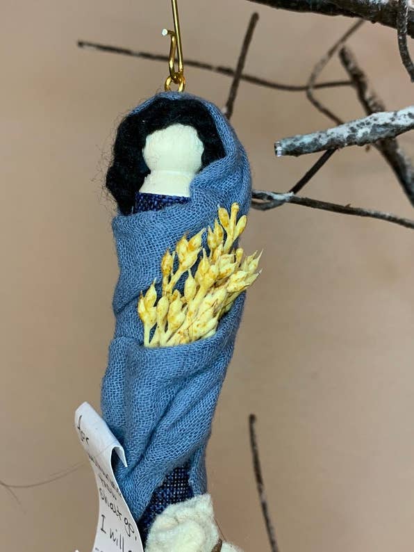 Old Testament Ruth Wooden Doll Ornament for wholesale by Our Saint Family