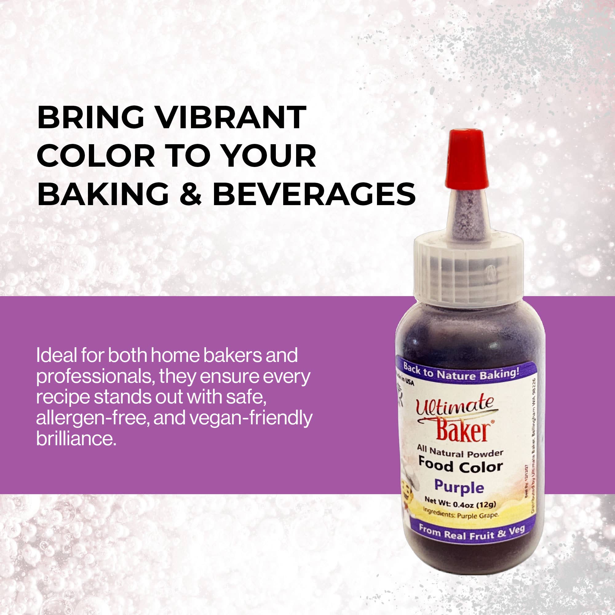 Ultimate Baker – wholesale Cake decorating kit – Ultimate Baker Natural Purple Food Color (1x12g)5