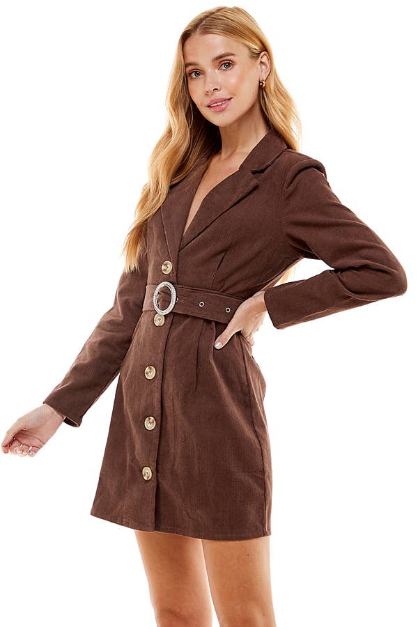 ACOA COLLECTION – Engroshandel Kjole - Dame – Bælte Blazer Kjole13