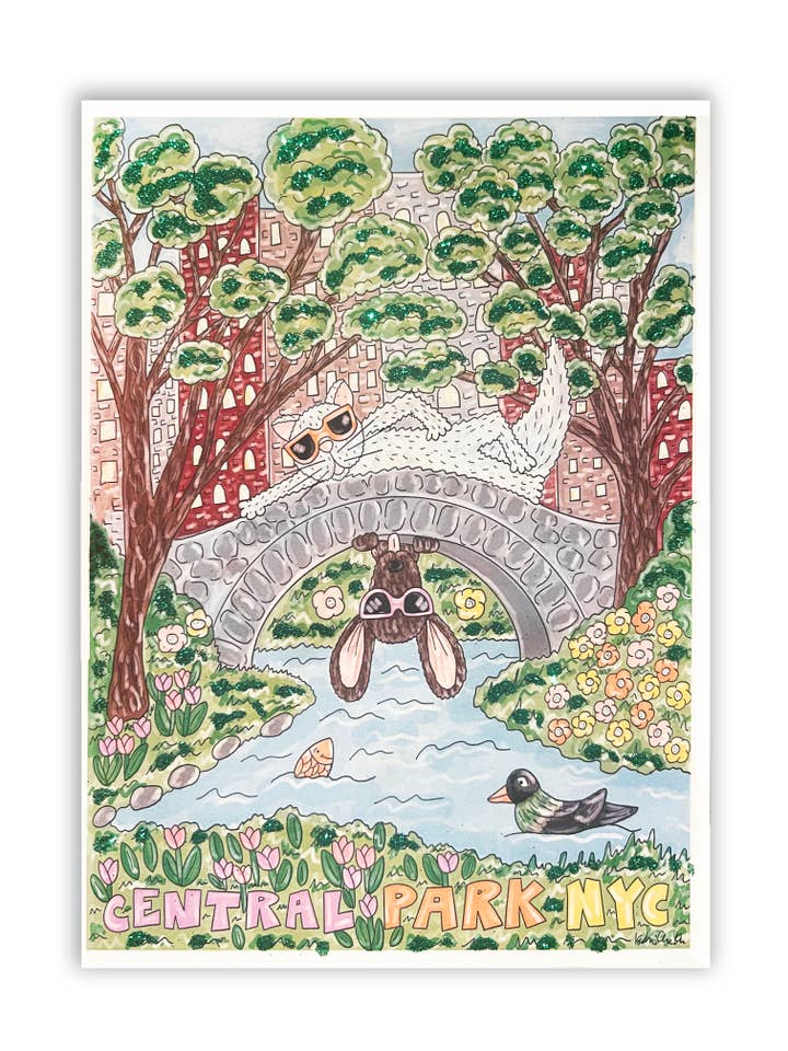 Central Park Glitter Card for wholesale by KAHRI