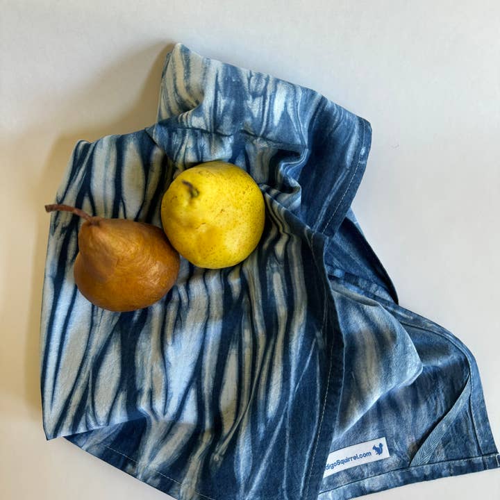 The Indigo Squirrel - Wholesale Tea Towel - Indigo- Dyed Tea Towel2