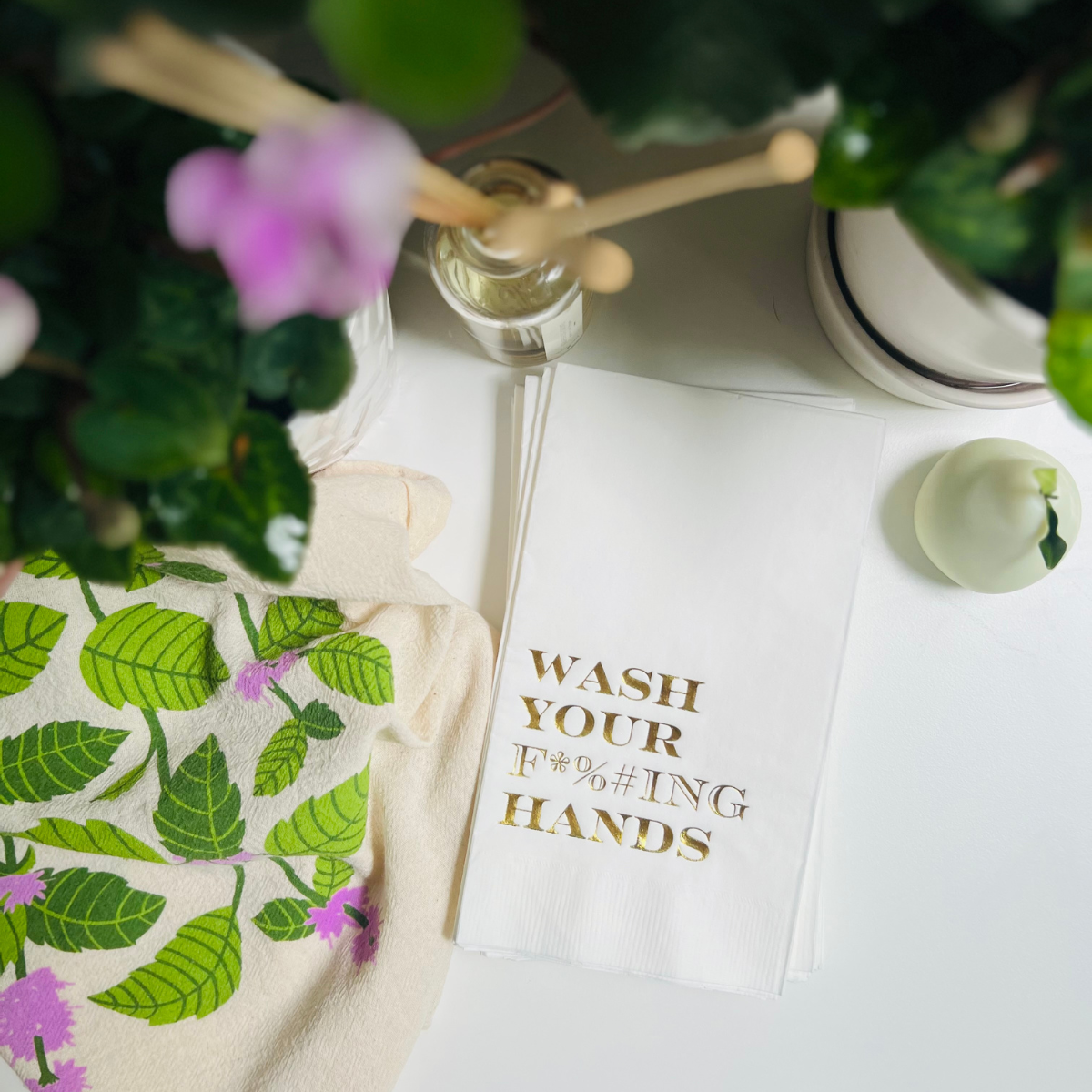 Sunshine Daisy LLC - Wholesale Hand Towel - Wash Your F*%#ING Hands Paper Guest Towels, Pack of 202