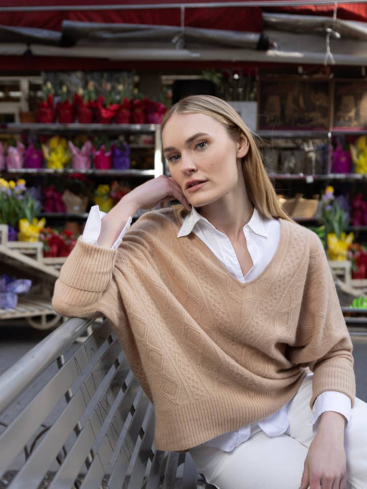 Cashmere Kendall Oversized Sweater for wholesale by QUINN