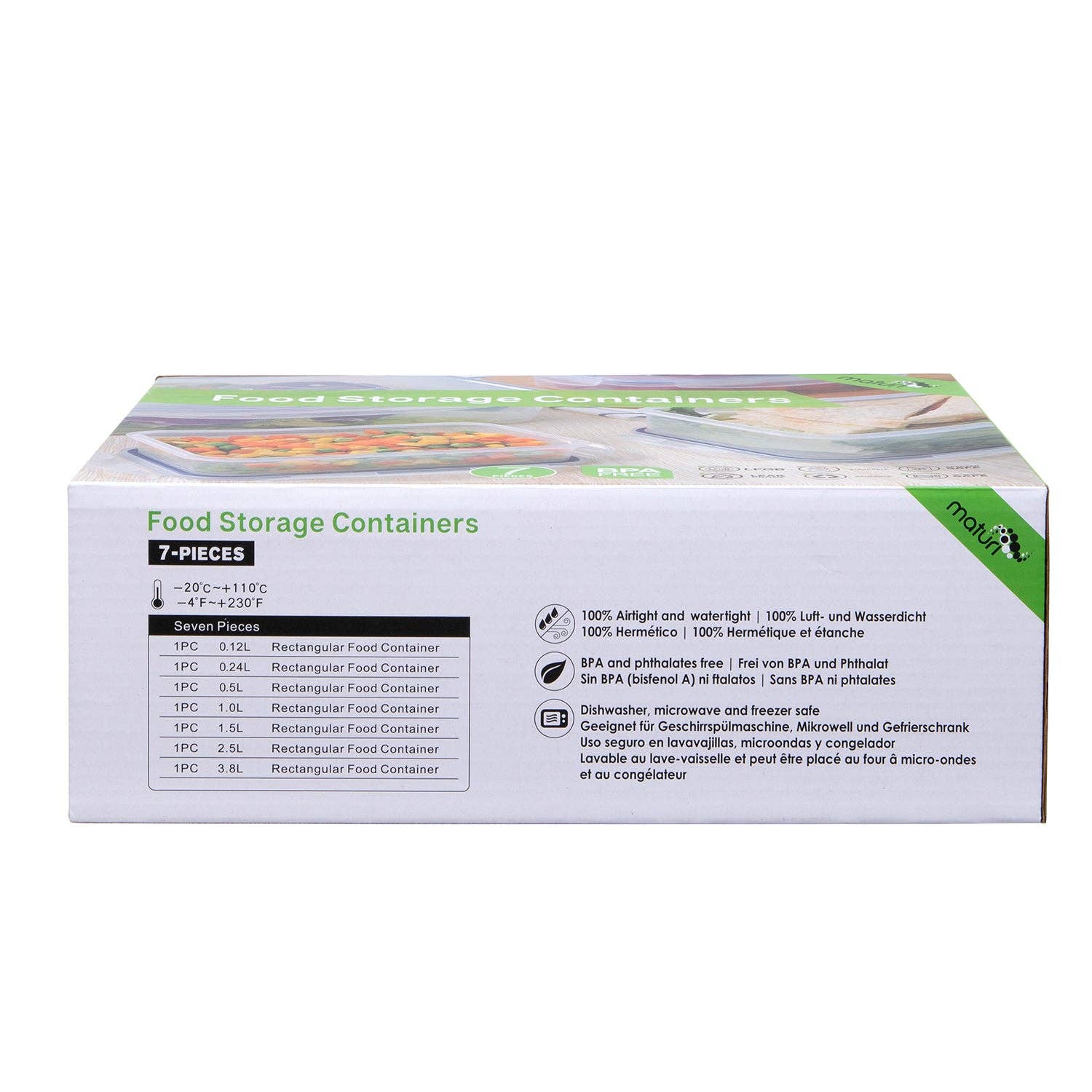 Viceni – wholesale Food storage container – Seven Piece Rectangular Food Storage Set5