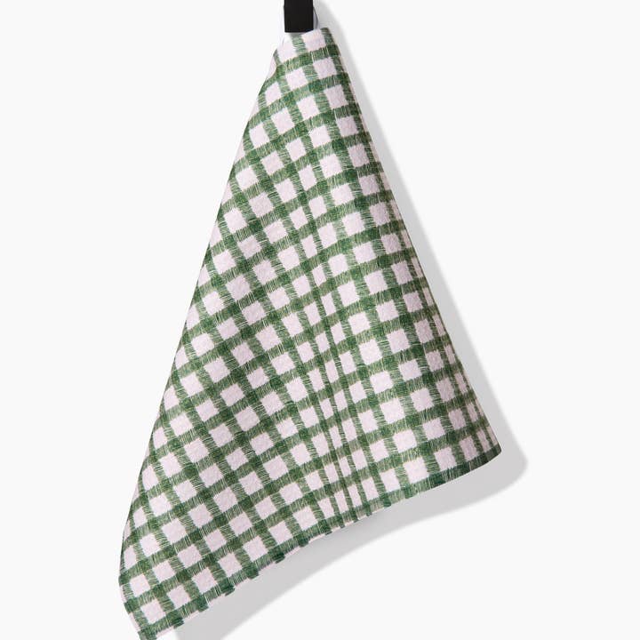 Geometry - Wholesale Tea Towel - Fireside Plaid Green2