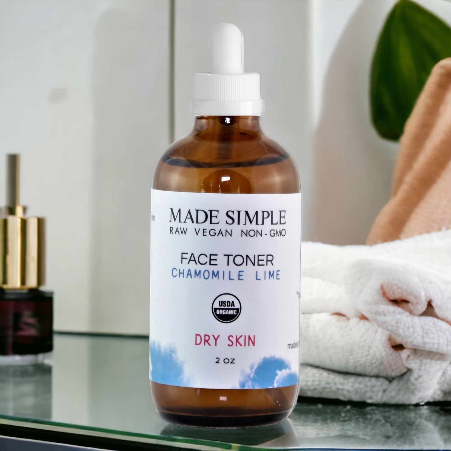 Made Simple Skin Care – Engroshandel Ansigtstoner – Kamille Lime Ansigtstoner til Tør Hud - Økologisk & Vegansk2