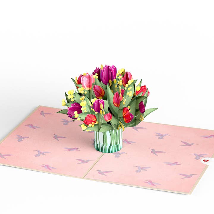 Lovepop Cards - Wholesale Everyday Greeting Card - Cheerful Tulips 5*7 inch Pop-Up Card