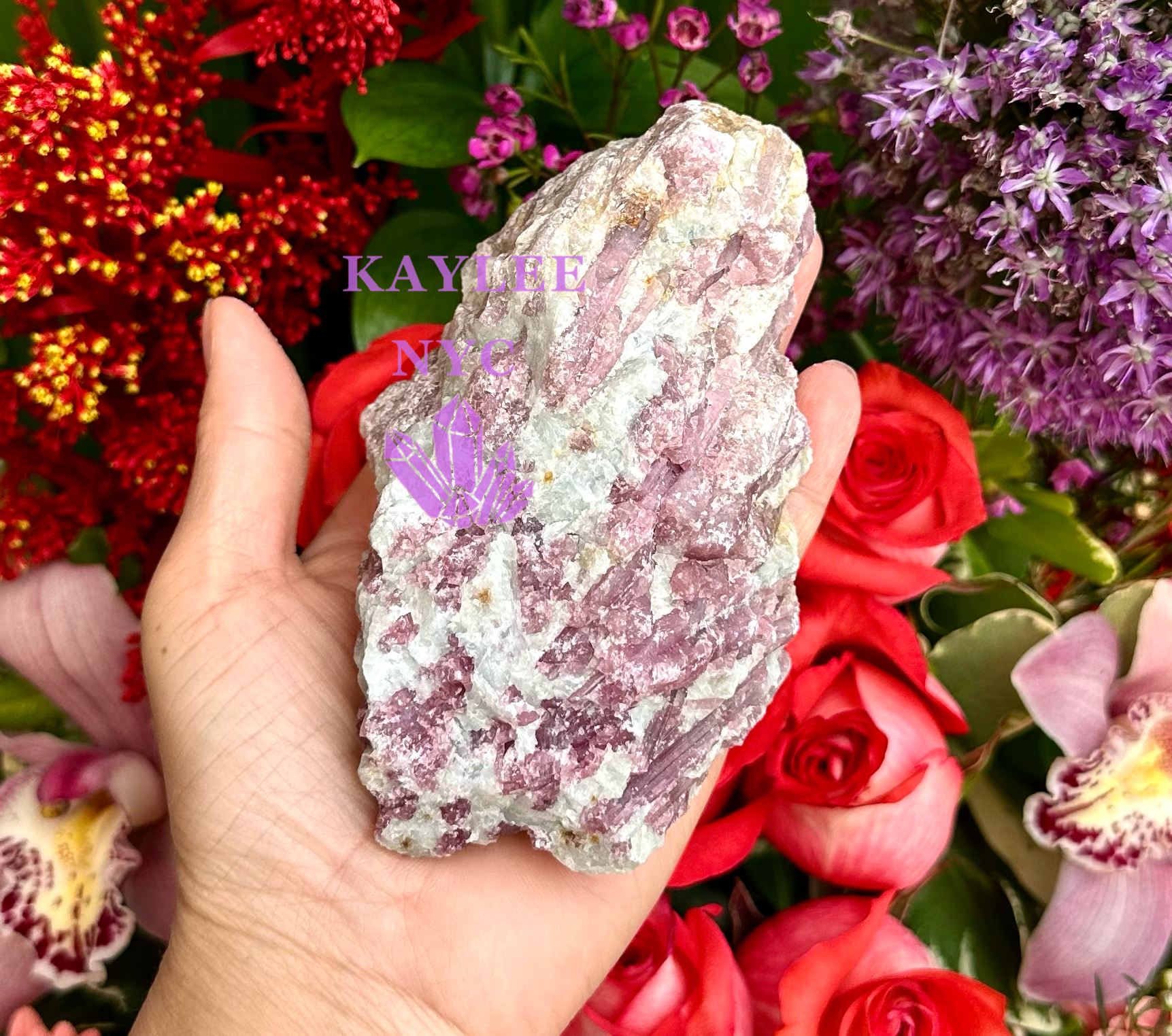 KayleeNYC – Pedra/cristal espiritual por atacado – Lote de 2,3 kg de Cristal Bruto Natural de Turmalina Rosa para Energia de Cura3