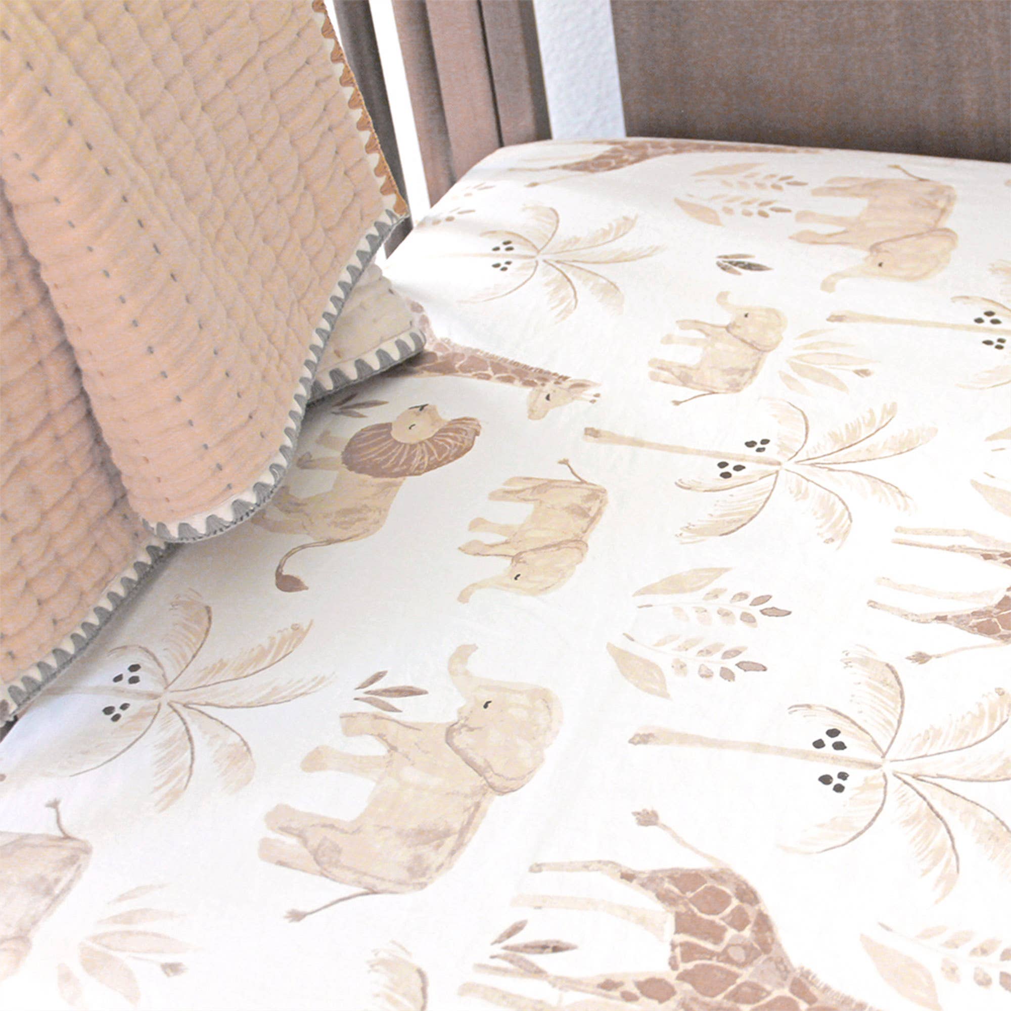 Crane Baby - Wholesale Cot/Crib Sheets - Kendi Crib Sheet (Animal)5