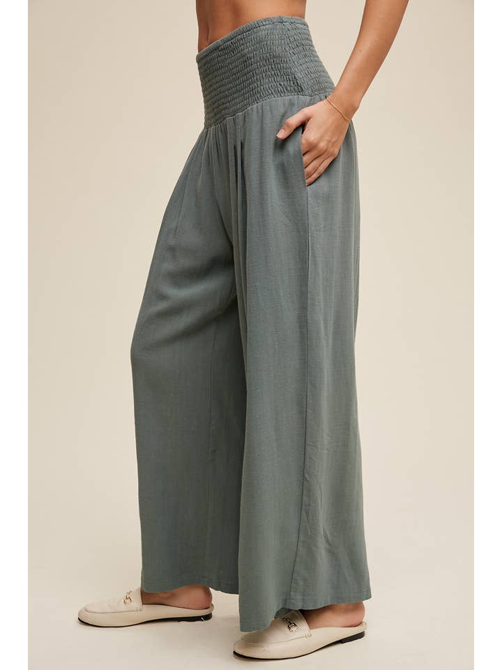 Listicle - Wholesale Pants - Women's - Smocked Waist Wide Leg Pants
Smocked Waist Wide Leg Pants
15