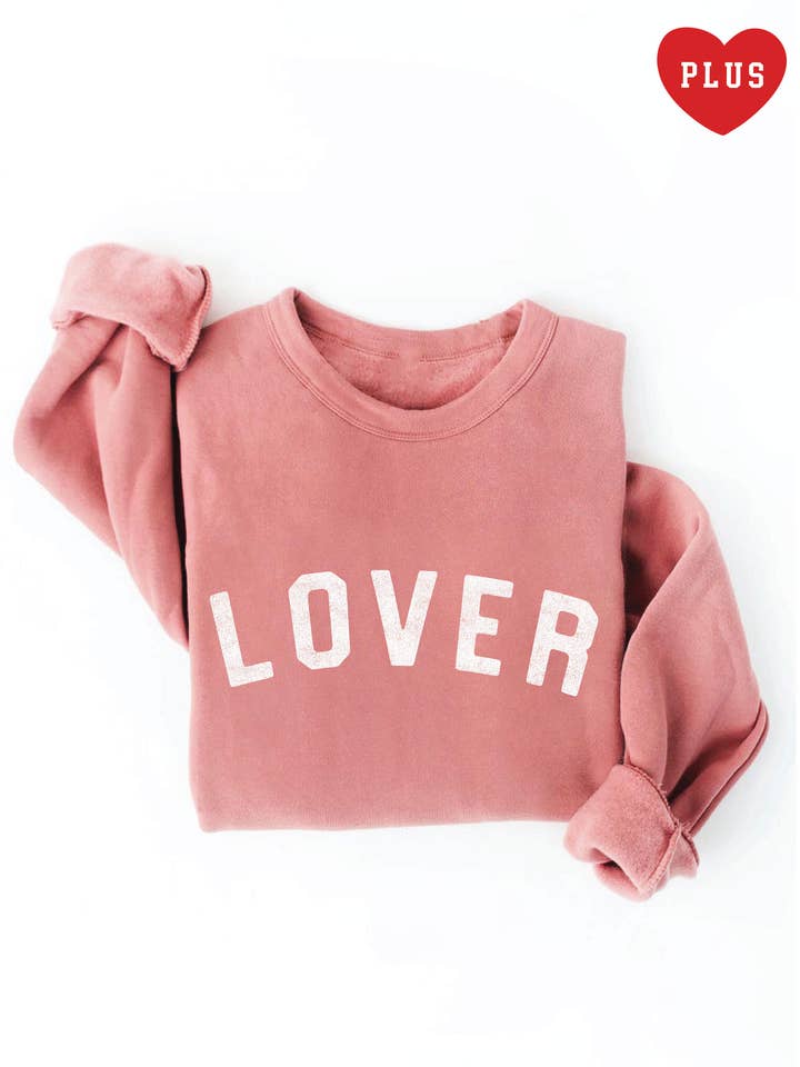 Sudadera con estampado LOVER Plus para venta al por mayor de OAT COLLECTIVE