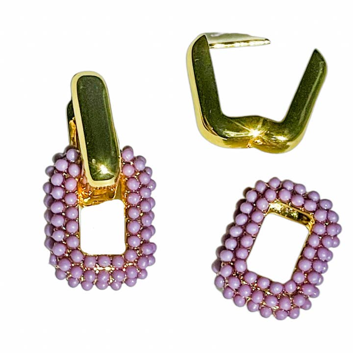 Rechthoekige mini-kettingschakel - Lavender voor wholesale door QuayL Designs