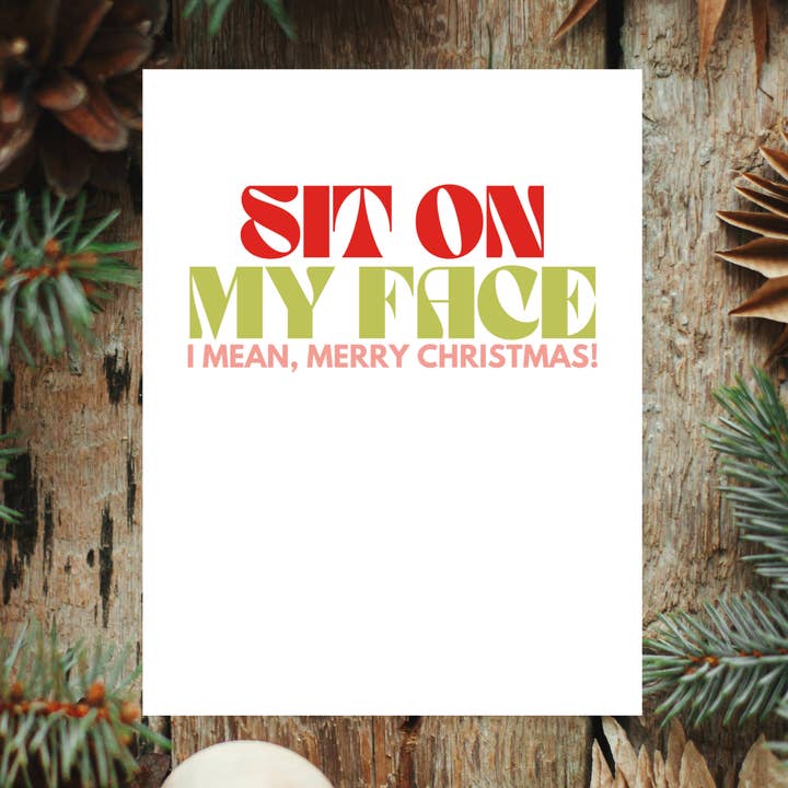 Carte de Noël sale pour elle, cadeaux de Noël coquins pour la vente par As Told By Ellie