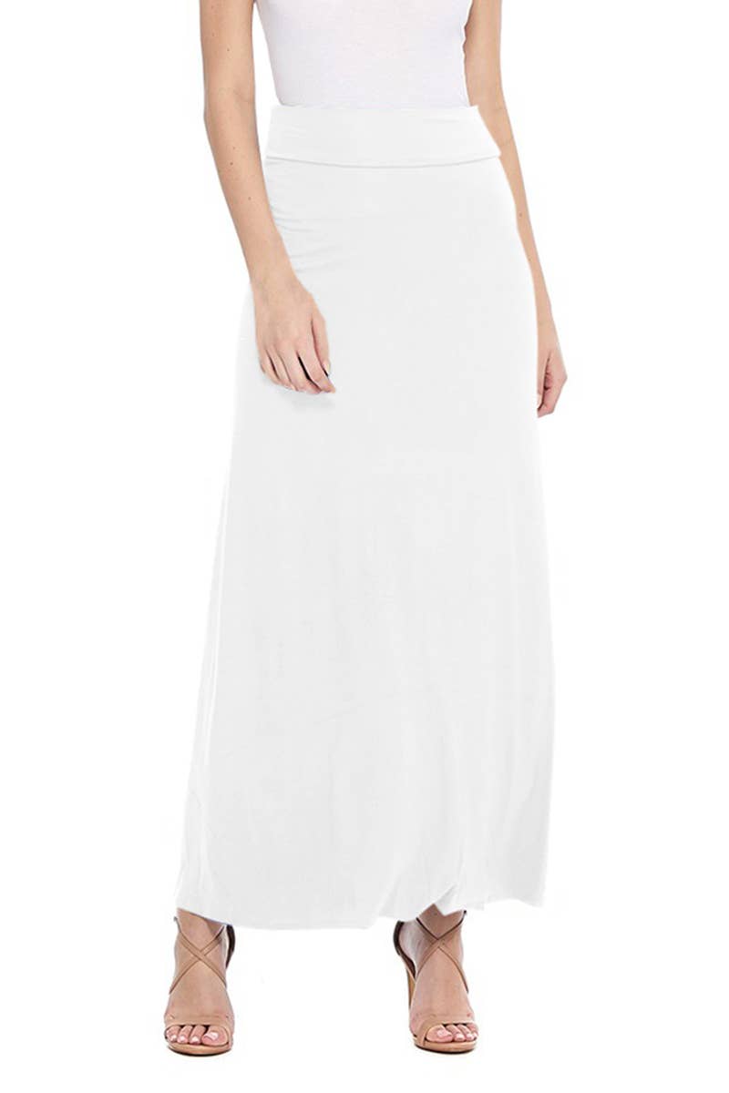 MOA COLLECTION - Wholesale Skirt - Women's - Women's Casual Loose Fit Solid Maxi Skirt17