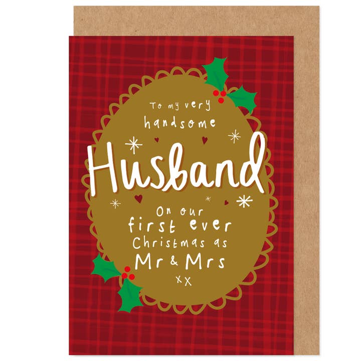 First Christmas Mr & Mrs Card - Husband for wholesale by Bow & Bell