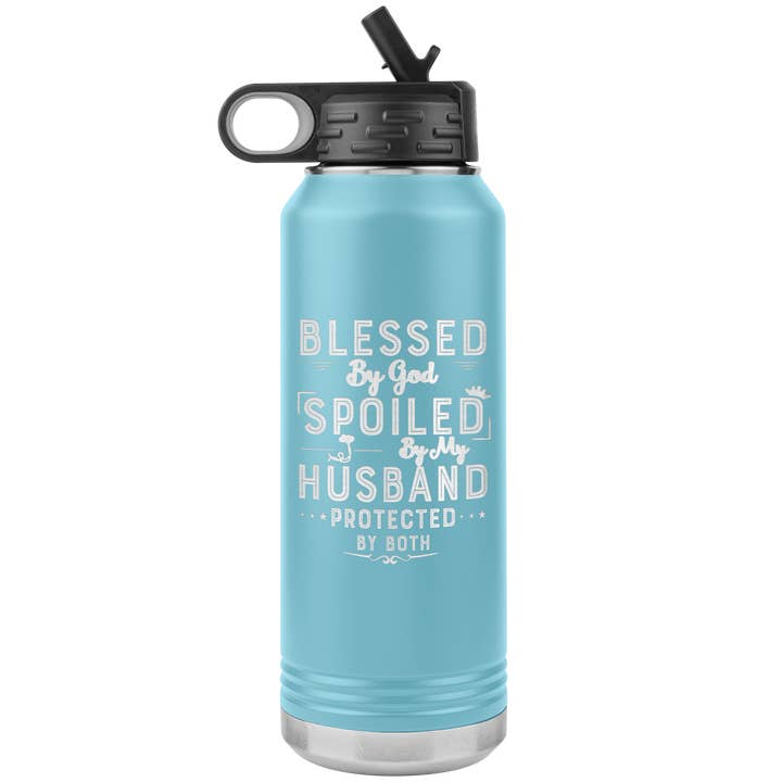 LA Shirt Company - Wholesale Water Bottle - Blessed By God - 32OZ WATER BOTTLE INSULATED4