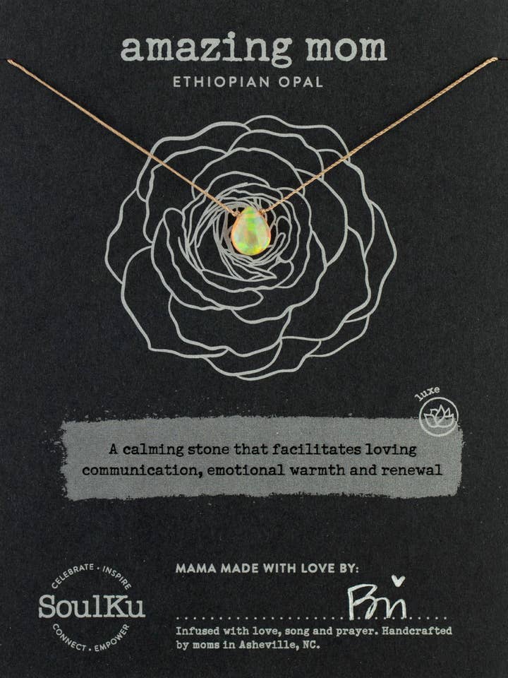 Ethiopian Opal Luxe Cocktail Necklace for Amazing Mom for wholesale by SoulKu