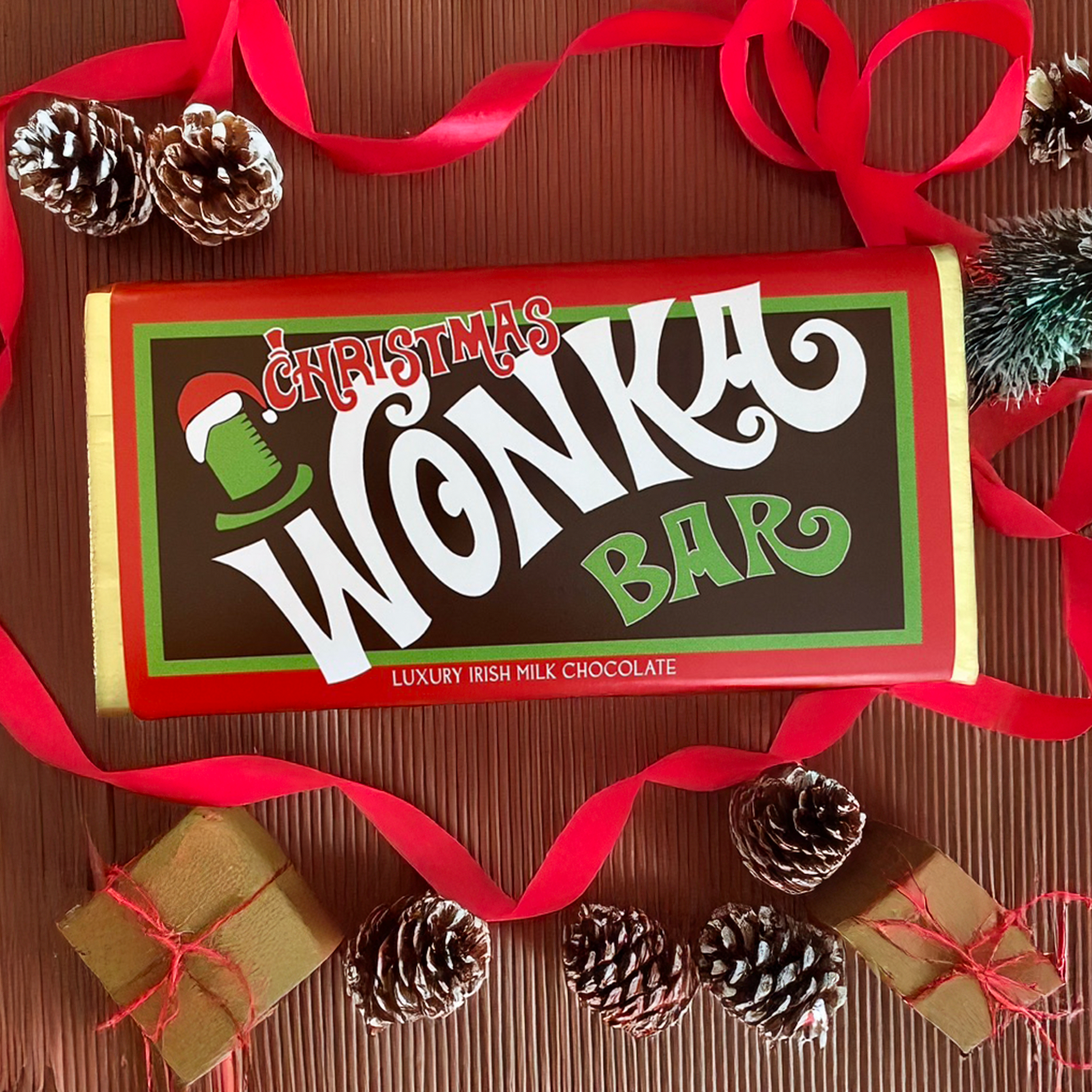 Sweet Living Kilkenny - Wholesale Chocoladereep - Christmas Wonka-bar (Beperkte oplage)1