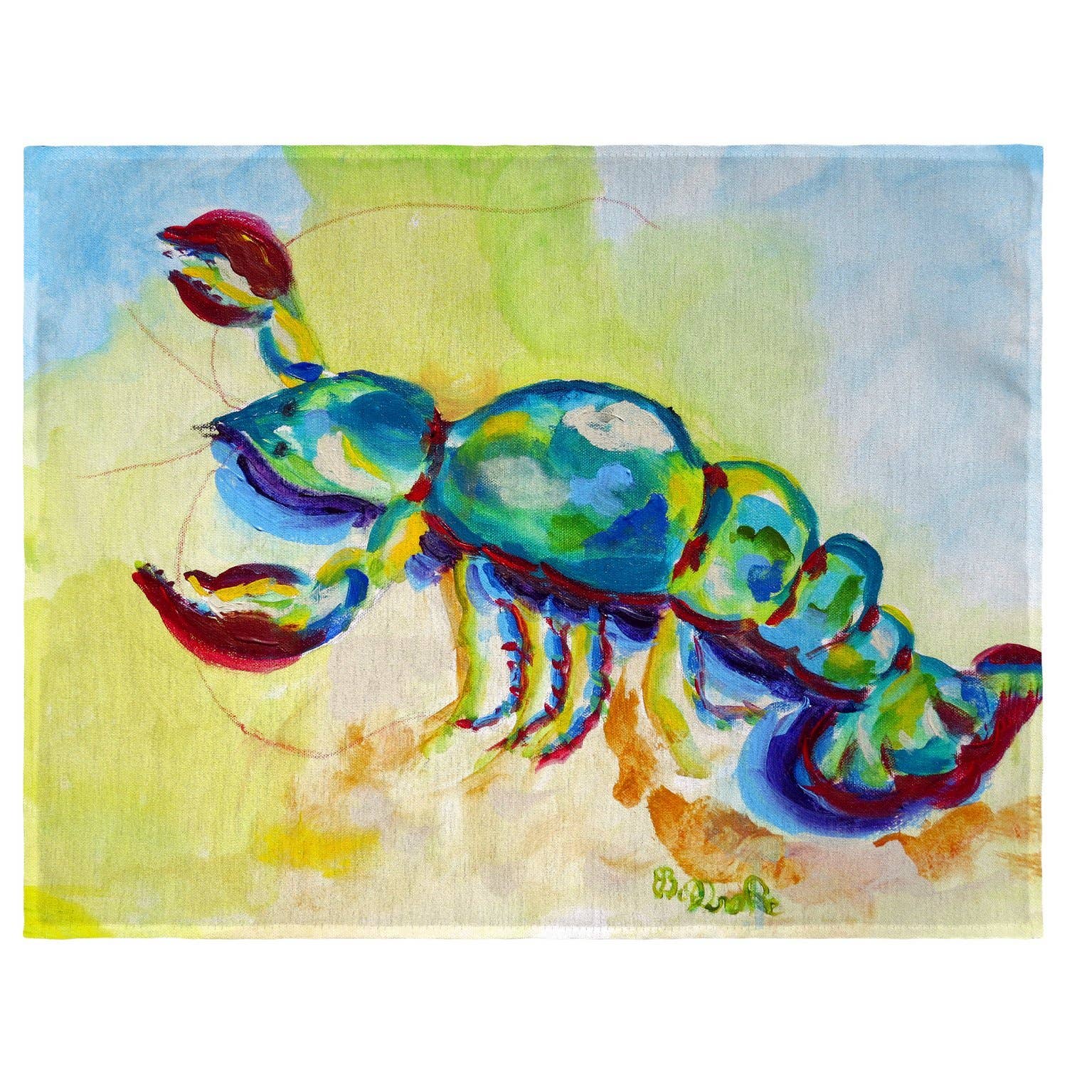 Betsy Drake Interiors - Wholesale Placemat - Colorful Lobster Place Mat Set of 40