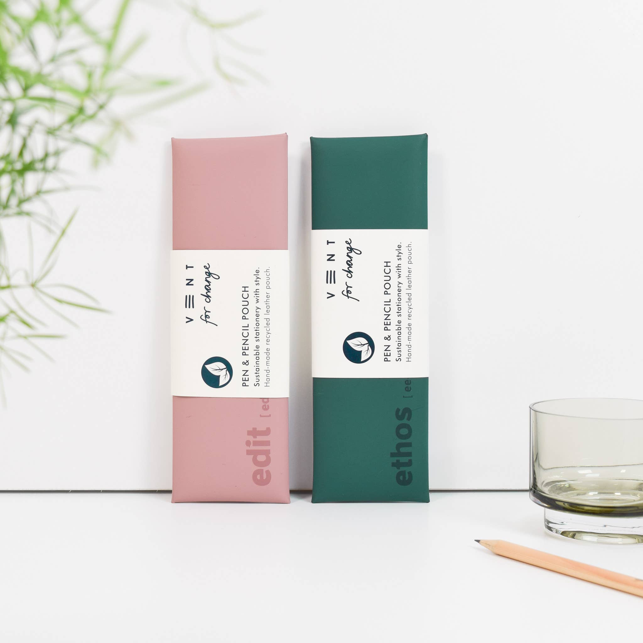 VENT for Change – wholesale Pencil case/pouch – Pen/Pencil Pouch Recycled Leather - EDIT Powder Pink2