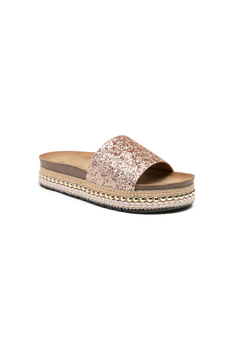 LADY GLORY - Wholesale Sandals - Women's - Silver sequin mules6