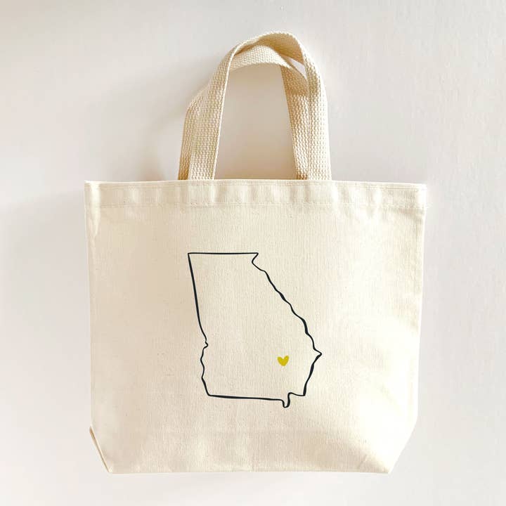 Georgia Outline Tote Bag: Personalized Georgia Totes for wholesale by MEGranger Totes