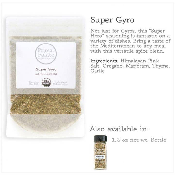 Super Gyro Resealable Bags for wholesale by Primal Palate