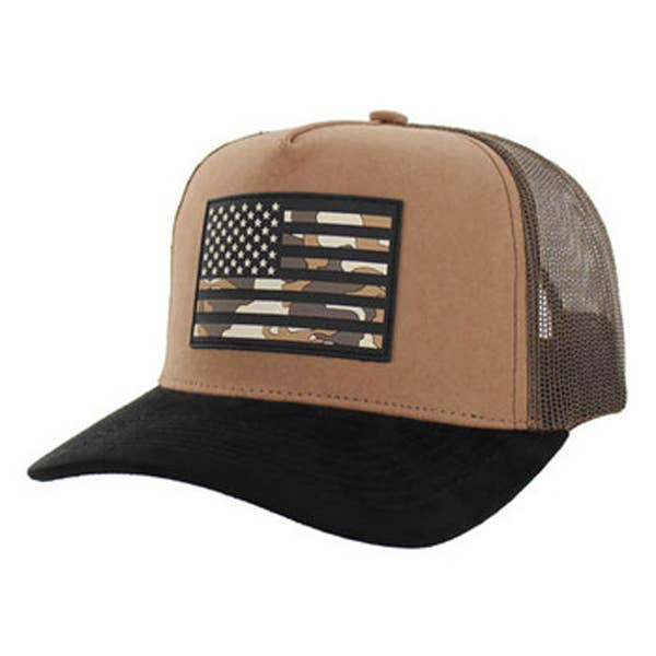 USA Trucker Cap – Snapback Hat with Suede Visor for wholesale by S & J Gift Inc