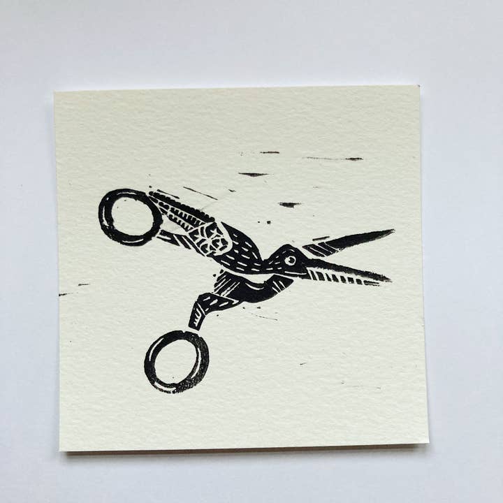 Kransax linocutstryck för wholesale av Bish Please