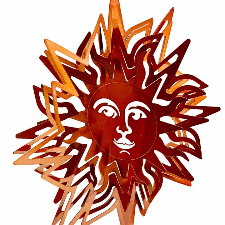 Éolienne dans boîte cadeau - Décoration 3D suspendue pour intérieur et extérieur, jardin - Mandala - Soleil pointu - Cuivre - 12 pouces - Idée cadeau unique pour hommes et femmes, souvenir, présent pour la vente par Dundee Deco