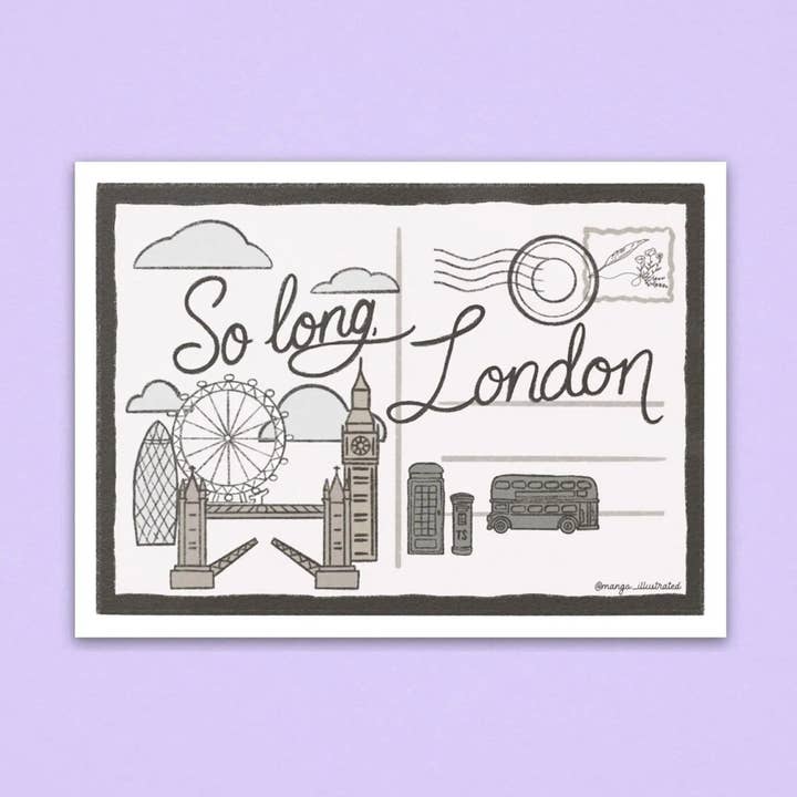 So long, London sticker for wholesale by MangoIllustrated