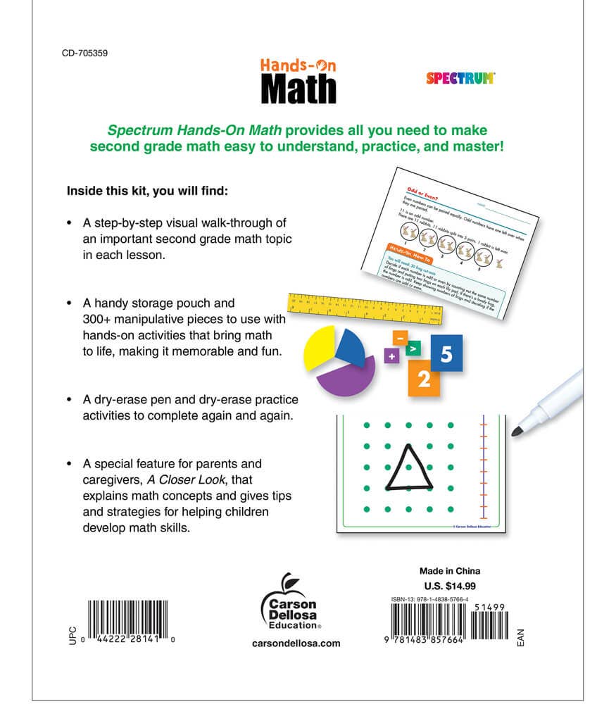 Carson Dellosa Education - Wholesale Education - Spectrum Hands-On Math , Grade 21