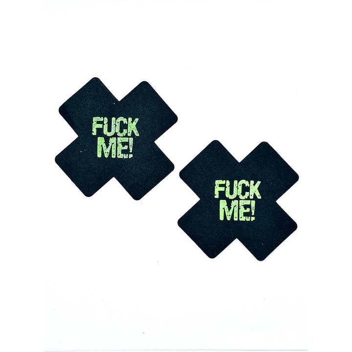 Popsi Lingerie - Wholesale Sex Toy - X Shape F*ck Me Glow In The Dark Pasties