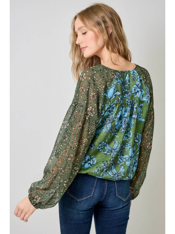 Mystree - Wholesale Blouse - Women's - 61318 Mixed Print Blouse11