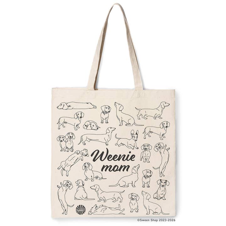 Weenie Mom Dachshund Tote Bag for Pet Dog Mom Doxie Gift for wholesale by Sween Shop