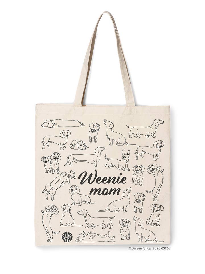 Weenie Mom Dachshund Tote Bag for Pet Dog Mom Doxie Gift for wholesale by Sween Shop