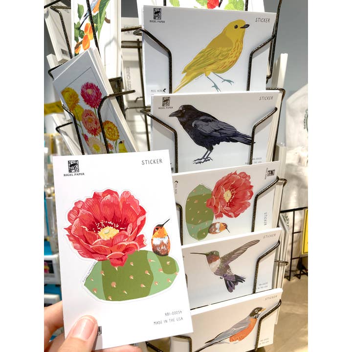Rigel Paper - Wholesale Sticker - RBI-56 Cactus Wren Bird Sticker2