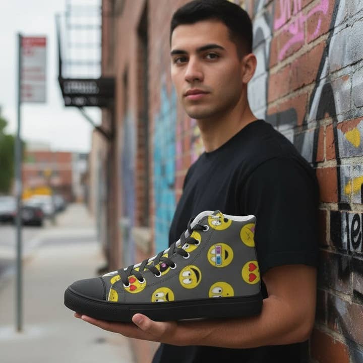 Emjoi Heren Hightop Schoen - Zwart voor wholesale door IAKAM