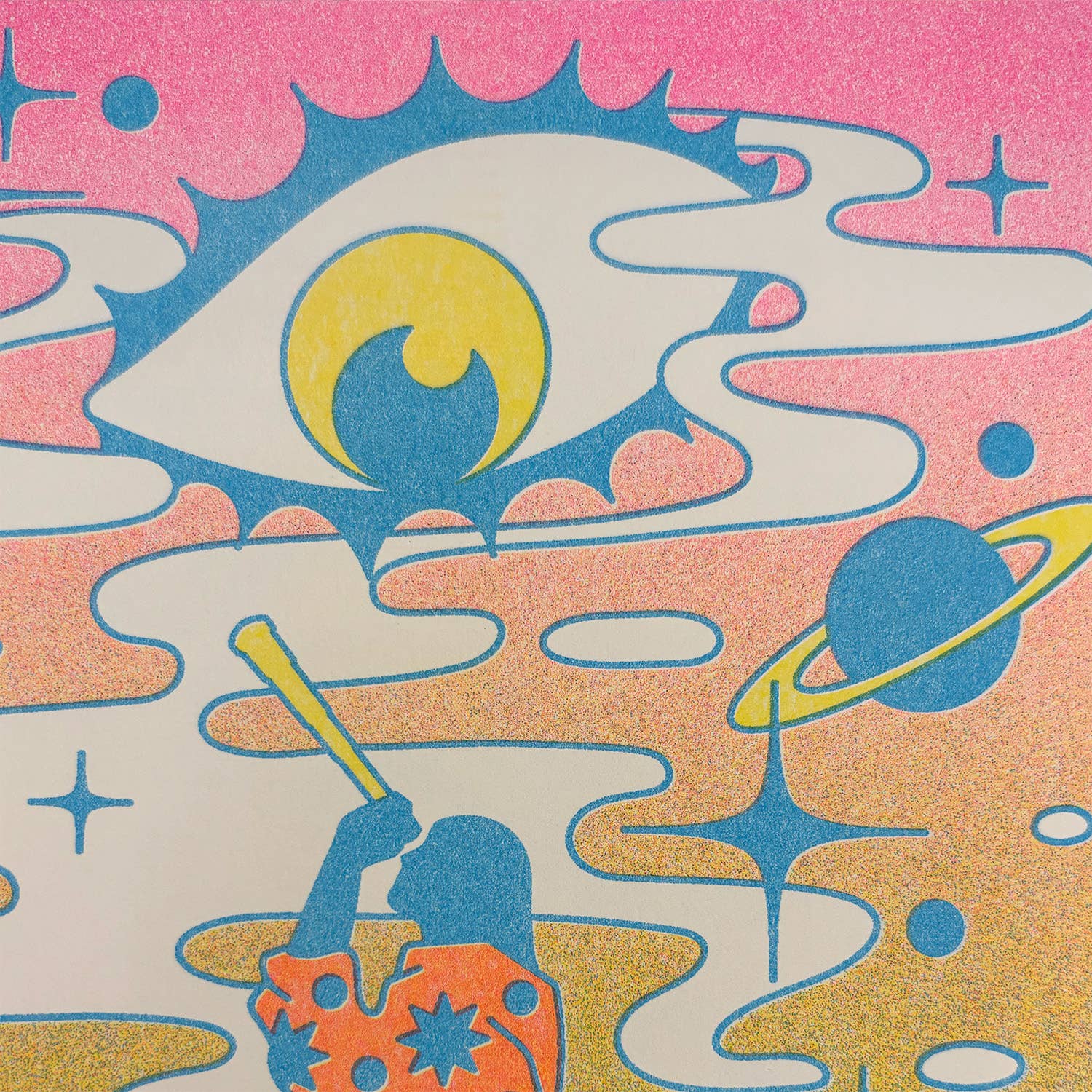 StarKeep Studio - Wholesale Art Print - Seeker Risograph Print | 8.5x11 Riso Print2