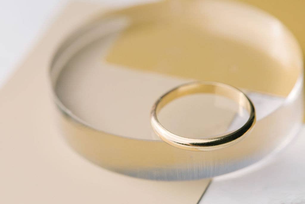 The Land of Salt - Vendita all'ingrosso Anello midi/a fascia - Anello spesso semicircolare in oro riempito5