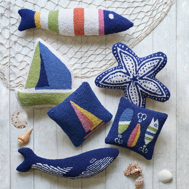 Peking Handicraft - Wholesale Throw/Decorative Pillow - Shaped Starfish Hook Pillow-Navy - Kate Nelligan3