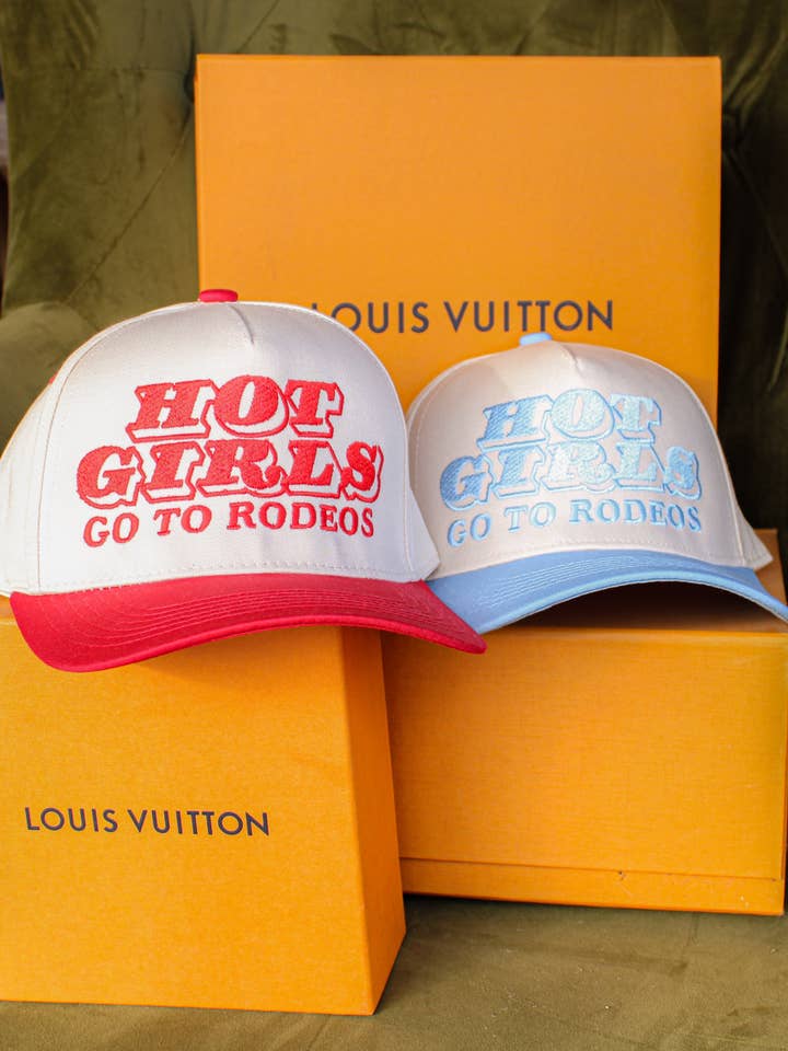 HOT GIRLS GO TO RODEOS CANVAS CAP for wholesale by Summer Tees