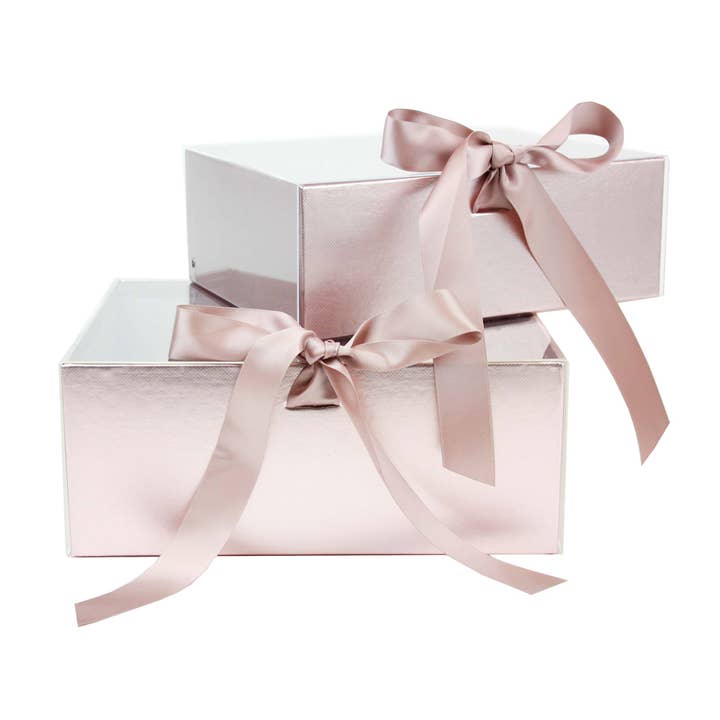 Emartbuy – Großhandel Geschenkboxen – Elegante Geschenkbox mit Klarsichtdeckel und Schleife für besondere Anlässe - 2er-Set