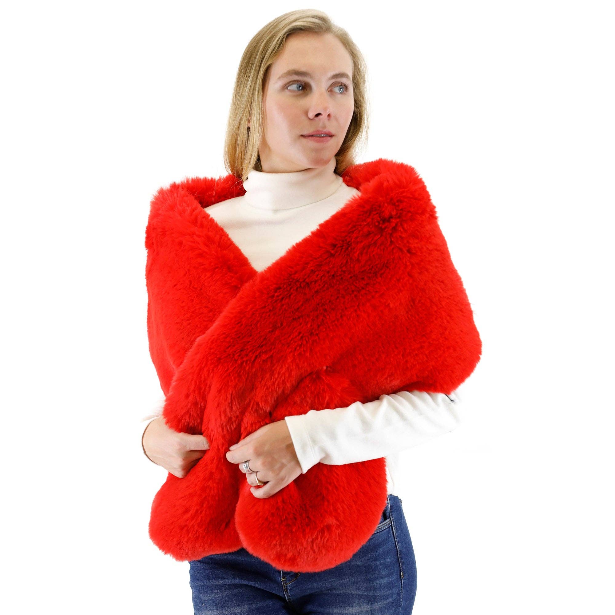 TAPA fashion - Venta al por mayor Abrigos de piel/piel sintética - Mujer - Chal ancho de piel de visón P3735 (3 piezas)9