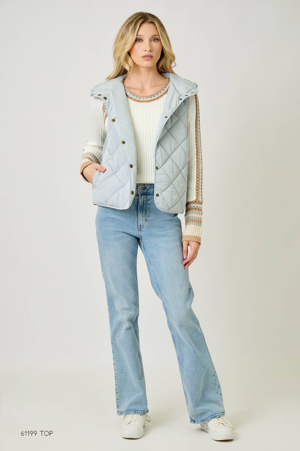 Mystree - Wholesale Outerwear Vest - Women's - 61144 Quilted Puffer Hoodie Vest22