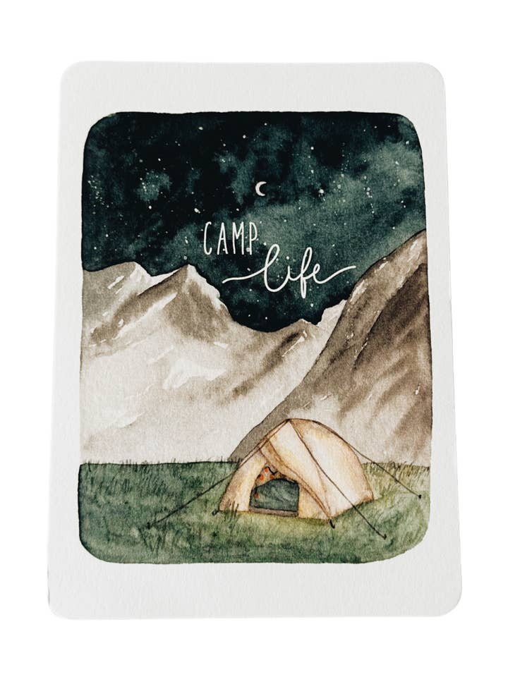 Tarjeta postal Camp Life para venta al por mayor de Linda Mundo
