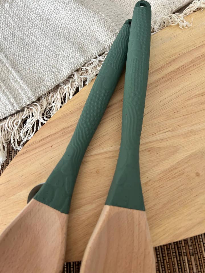 Antique Green Salad Server Spoons for wholesale by Oh The Places We Go Shop